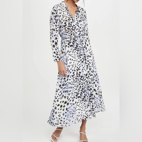 Bella Dahl Maxi Shirt Dress Ink Dots - Picture 12 of 12